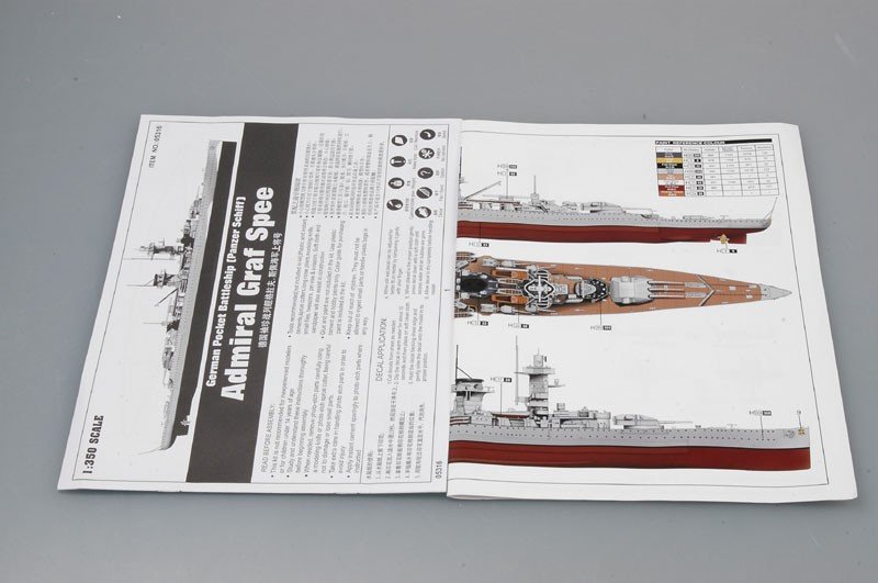 Trumpeter 05316 German Pocket Battleship Admiral Graf Spee 1/350 – immagine 7