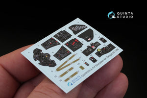Intérieur imprimé en 3D et coloré sur papier décalcomanie Quinta Studio QD48099 A-1H (pour maquette Tamiya) 1/48 – image 4