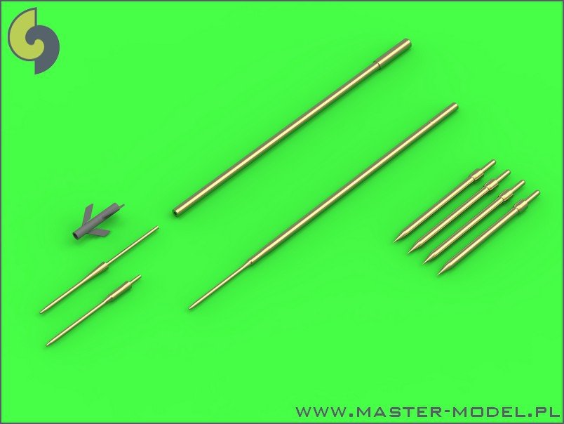 Master AM-48-120 Su-9 / Su-11 (Fishpot / Fishpot C) - Pilot Tubes and missile rails heads 1/48 – Bild 6