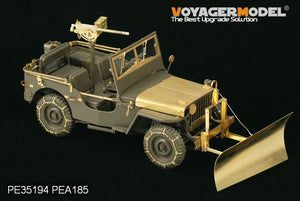 Voyager Model PEA185 WWII U.S. Jeep Willys MB snow plow w/ tyre chains (For TAMIYA /ITALIAN) 1/35 – imagen 5