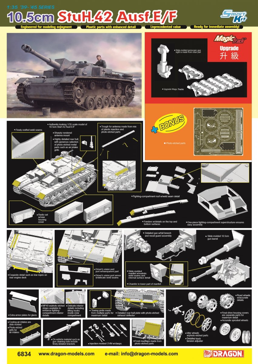 Dragon 6834 10.5cm StuH.42 Ausf.E/F 1/35 – imagen 2