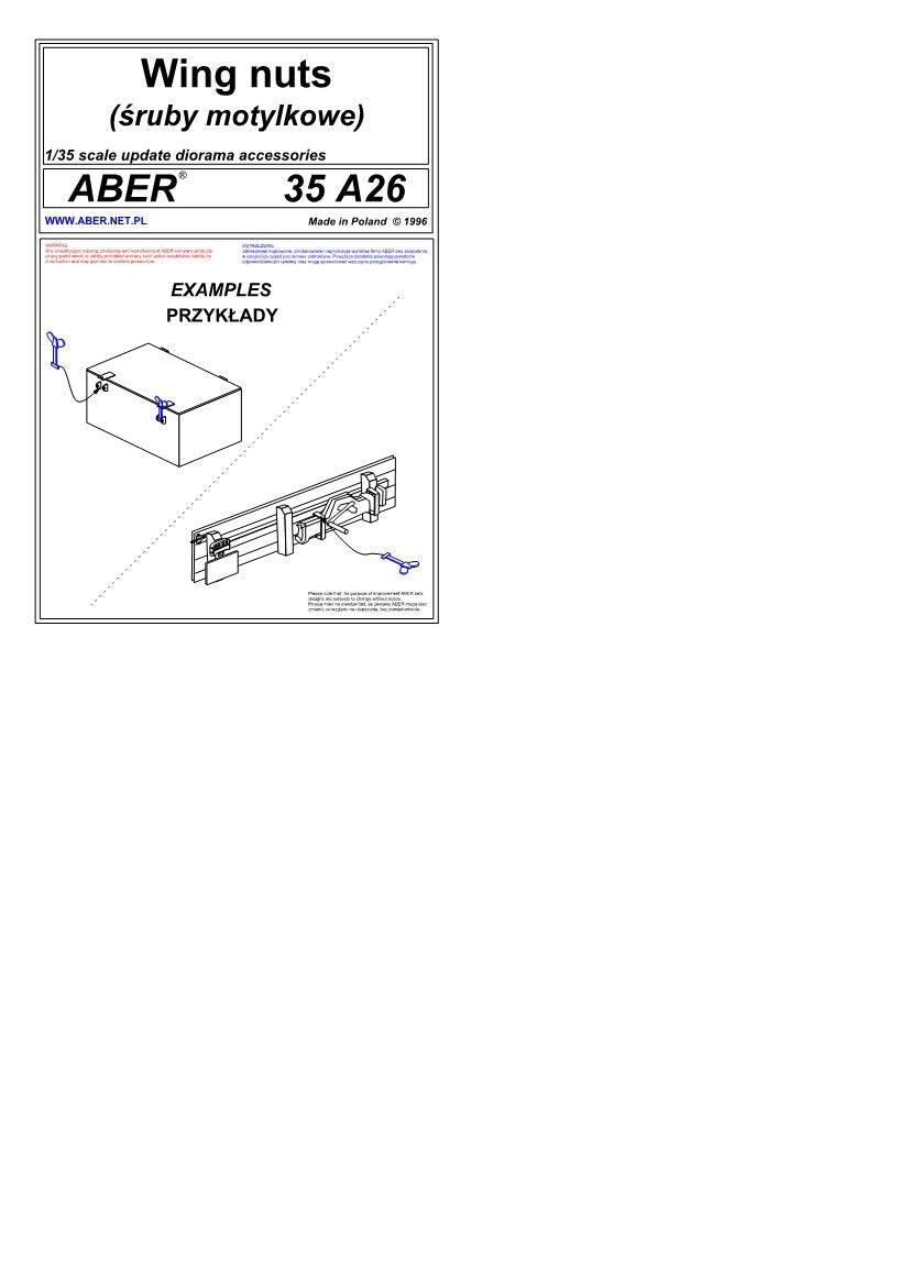 Aber 35A026 Śruby motylkowe 1/35 – immagine 4