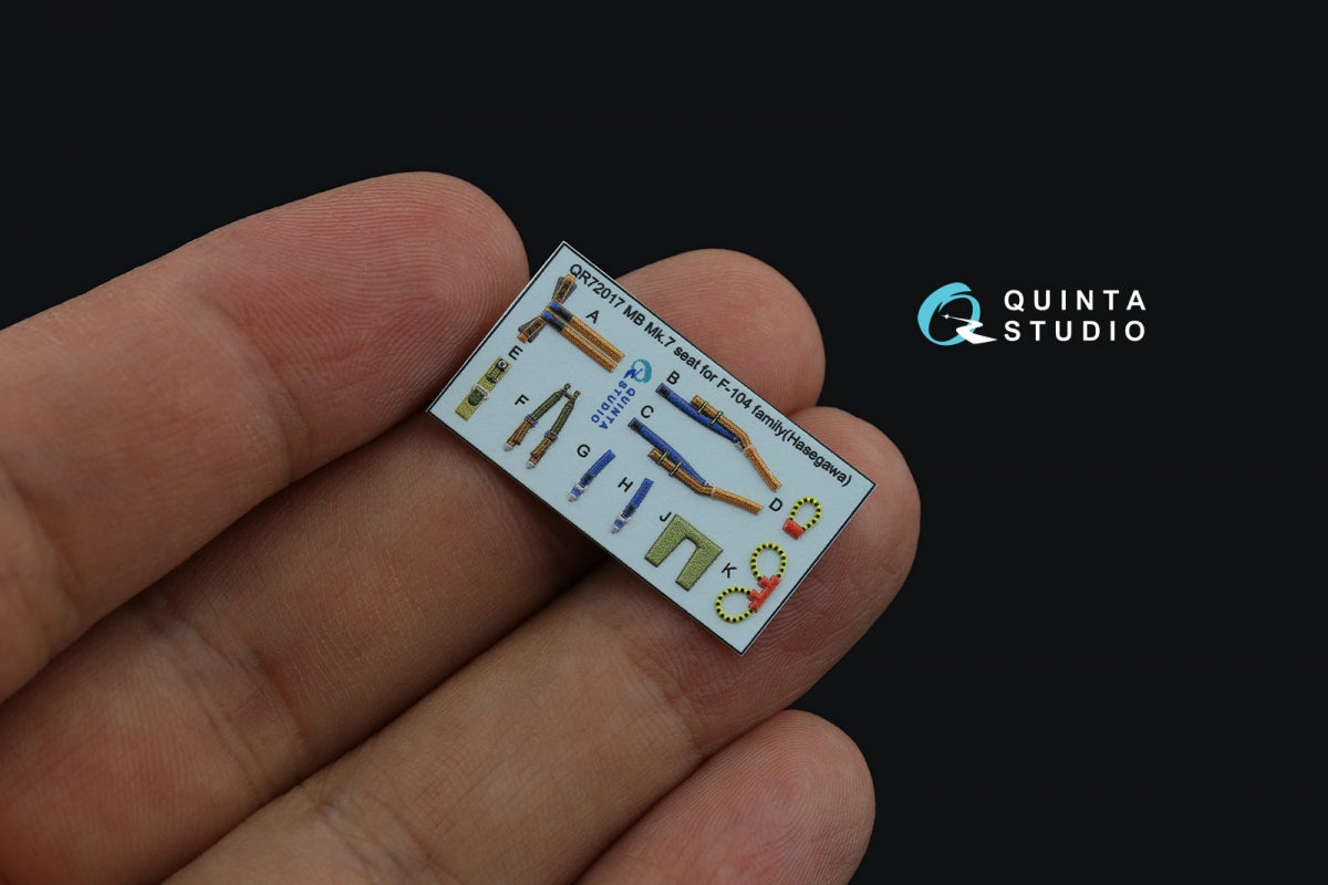Quinta Studio QD72100 F-104G 3D-Printed &amp;amp; coloured Interior on decal paper (Hasegawa) 1/72 – immagine 7