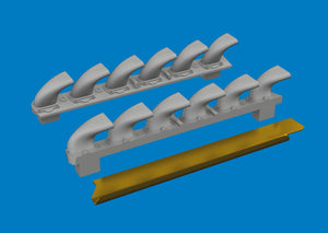 Eduard 672406 Bf 109G-6 exhaust stacks PRINT Tamiya 1/72 – immagine 3