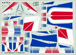 ModelMaker Decals D48160 Dutch F-16 Demo 1994 1/48 – immagine 4