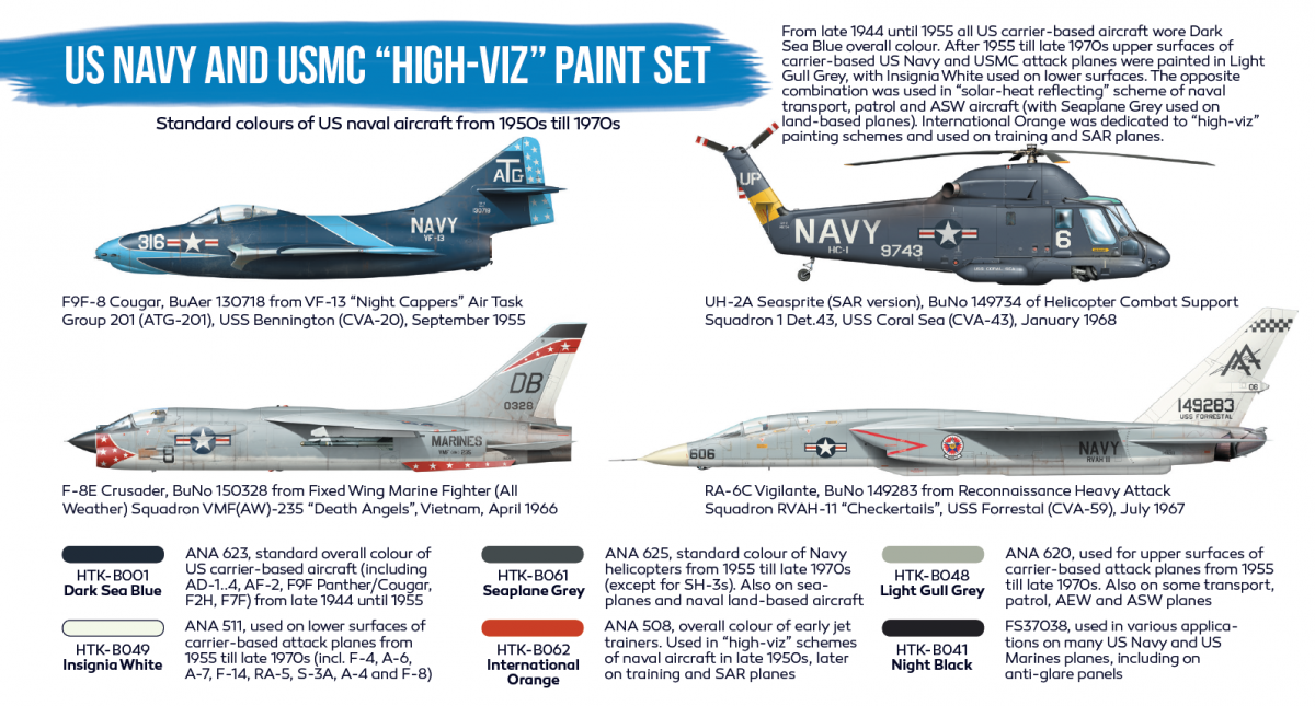 Hataka HTK-BS18 US Navy and USMC high-viz Paint Set 6x17ml – immagine 3