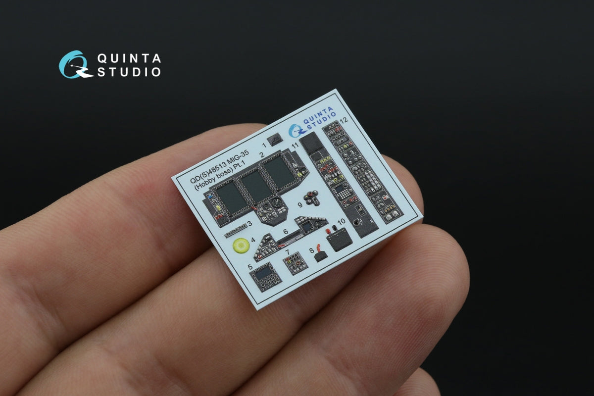 Quinta Studio QDS-48513 MiG-35 3D-Printed coloured Interior on decal paper (HobbyBoss) (Small version) 1/48 – immagine 4