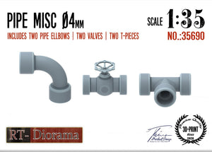RT-Diorama 35690 Pipe Misc. 4mm 1/35 – zdjęcie 2