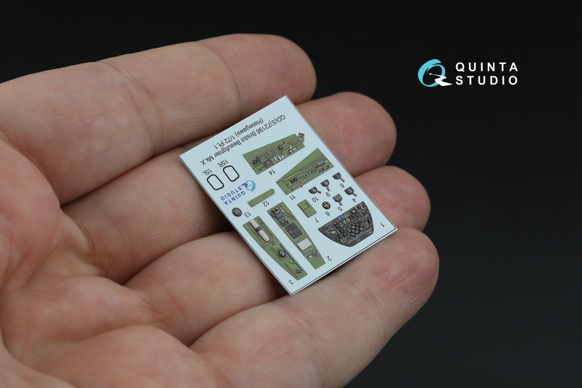 Quinta Studio QDS-72198 Bristol Beaufighter Mk.X 3D-Printed &amp;amp; coloured Interior on decal paper (Hasegawa) (small version) 1/72 – Bild 4