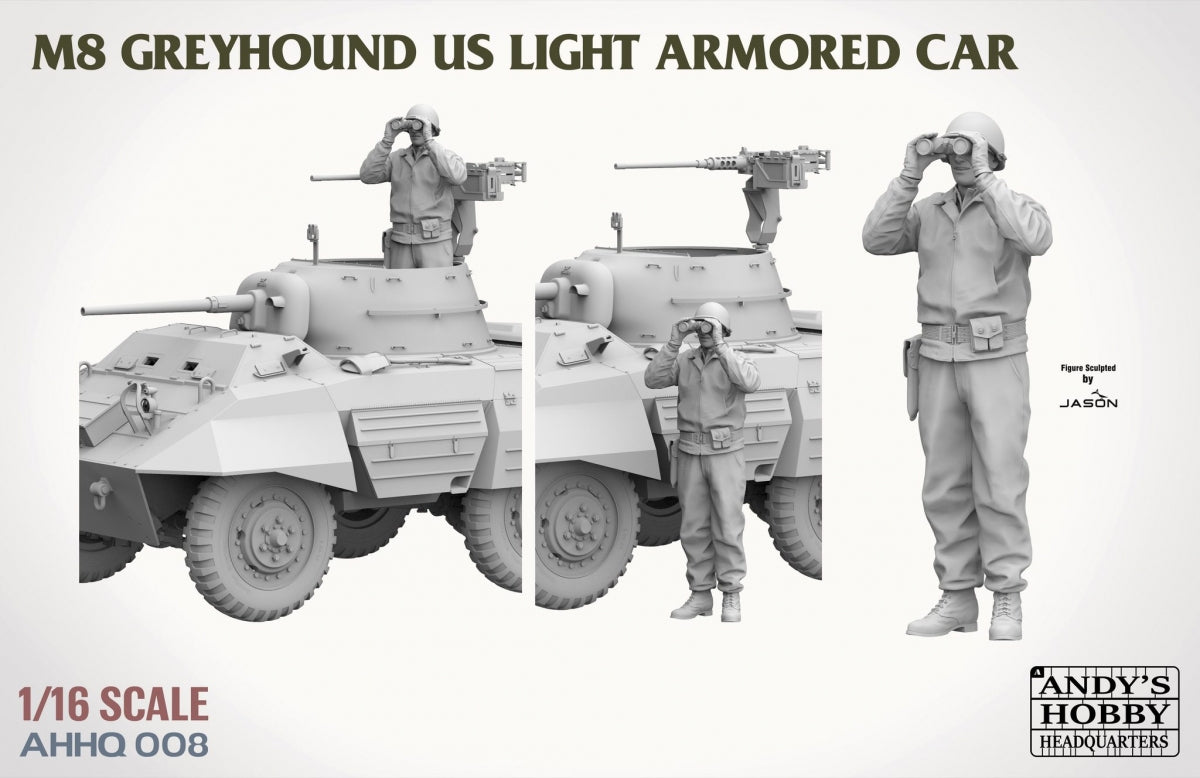 Andy&amp;#39;s Hobby Headquarters AHHQ-008 M8 Greyhound US light Armored Car 1/16 – immagine 6