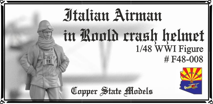 Copper State Models F48-008 Italian Airman in Roold Crash Helmet 1/48