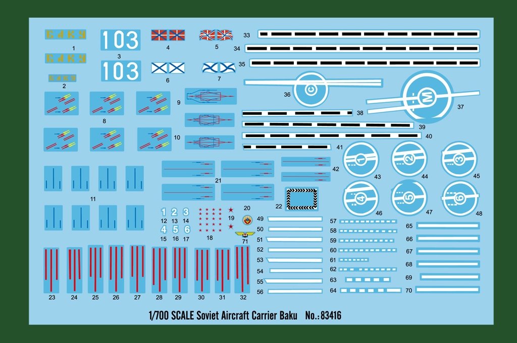 Hobby Boss 83416 Soviet Aircraft Carrier Baku 1/700 – zdjęcie 5