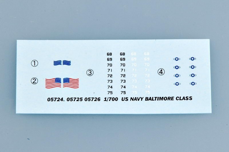 Trumpeter 05725 USS Baltimore CA-68 version 1944 1/700 – Bild 2