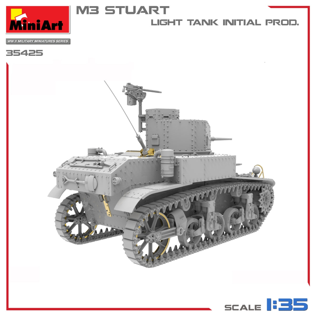 MiniArt 35425 M3 STUART LIGHT TANK, INITIAL PROD 1/35 – imagen 6