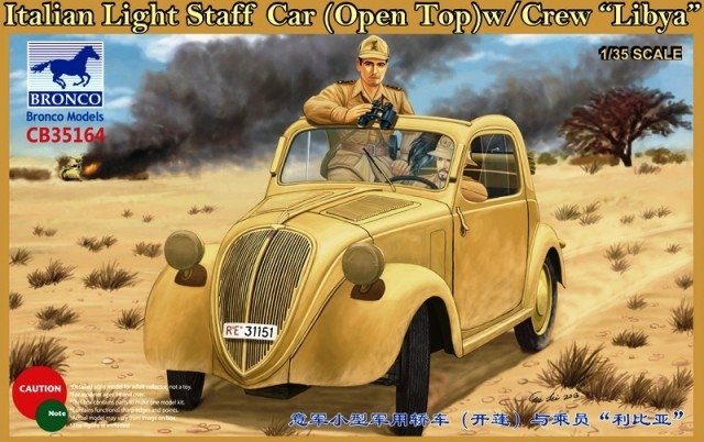 Bronco CB35164 Italian Light Staff Car (Open Top) w/Crew Libya 1/35