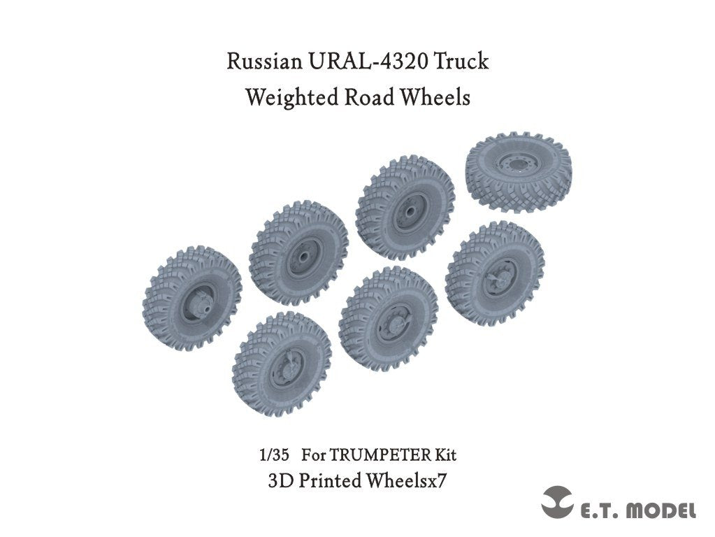 E.T. Model P35-116 Russian URAL-4320 Truck Weighted Road Wheels(3D Printed) For TRUMPETER Kit 1/35 – Bild 2