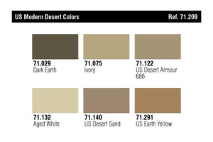 Vallejo 71209 US Modern Desert Colors (6x17ml) – imagen 2
