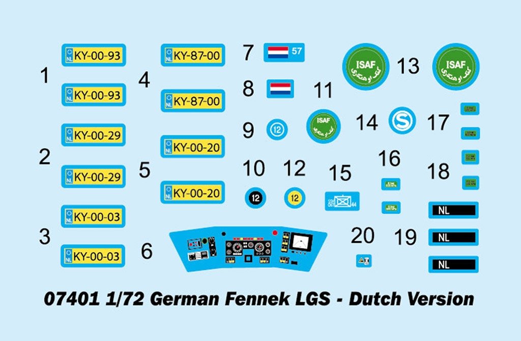 Trumpeter 07401 German Fennek LGS - Dutch Version 1/72 – immagine 3