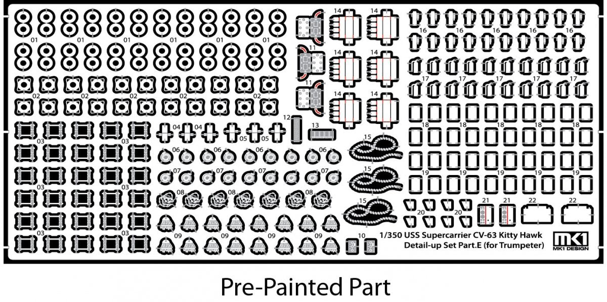 MK1 Design MS-35048 CV-64 Constellation Detail-up Part DX for Trumpeter 1/350 – immagine 15