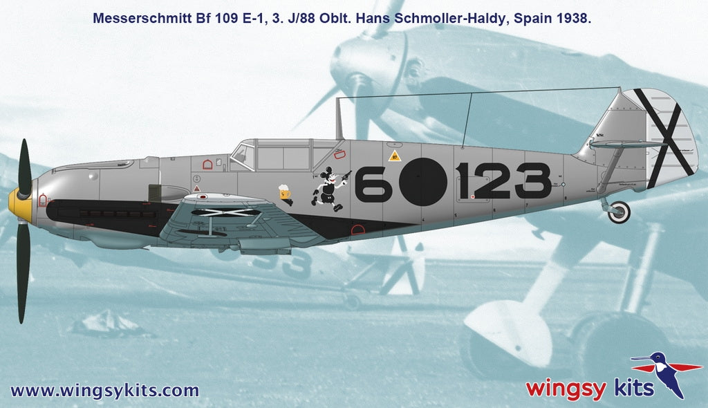 Wingsy Kits D5-09 MESSERSCHMITT Bf 109 E-1 and E-3 Legion Condor 1/48 – immagine 10