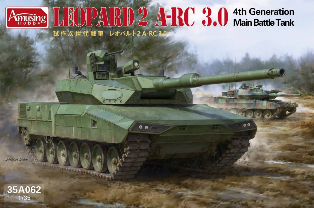 Amusing Hobby 35A062 Leopard 2 A-RC 3.0 Char de combat principal de 4e génération, échelle 1/35
