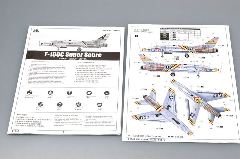 Trumpeter 01648 F-100C Super Sabre 1/72 – immagine 4