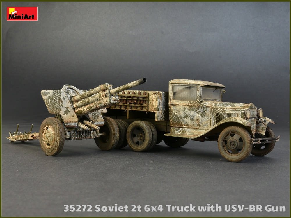 MiniArt 35272 SOVIET 2T 6X4 TRUCK &amp;amp; 76-mm USV-BR GUN 1/35 – Bild 2