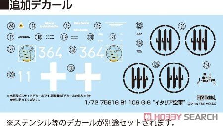 Fine Molds 75916 Bf 109 G-6 Regia Aeronautica 1/72 – immagine 5