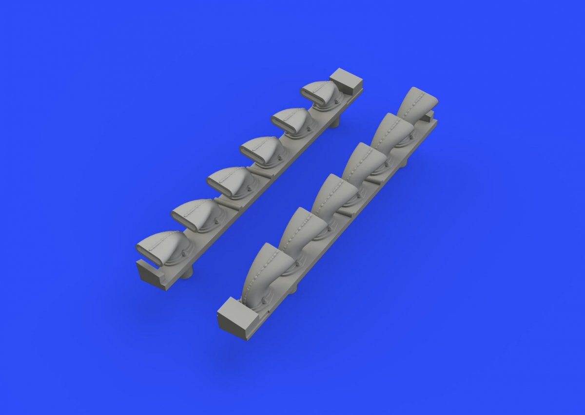 Eduard 648402 Bf 109G-6 exhaust stacks TAMIYA 1/48 – zdjęcie 2