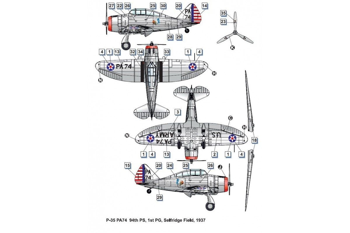 Dora Wings 48012 Seversky P-35 1/48 – image 5