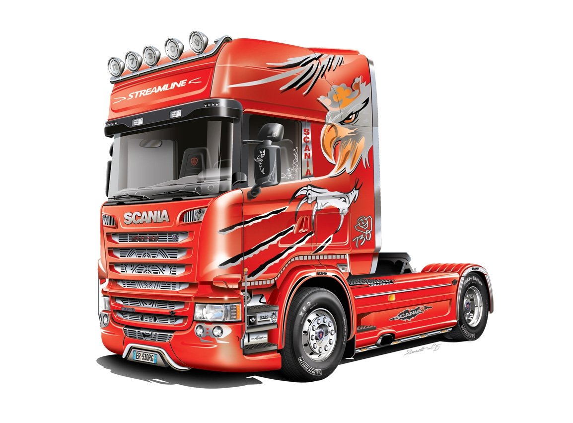 Italeri 3906 SCANIA R730 V8 STREAMLINE SILVER GRIFFIN – zdjęcie 2