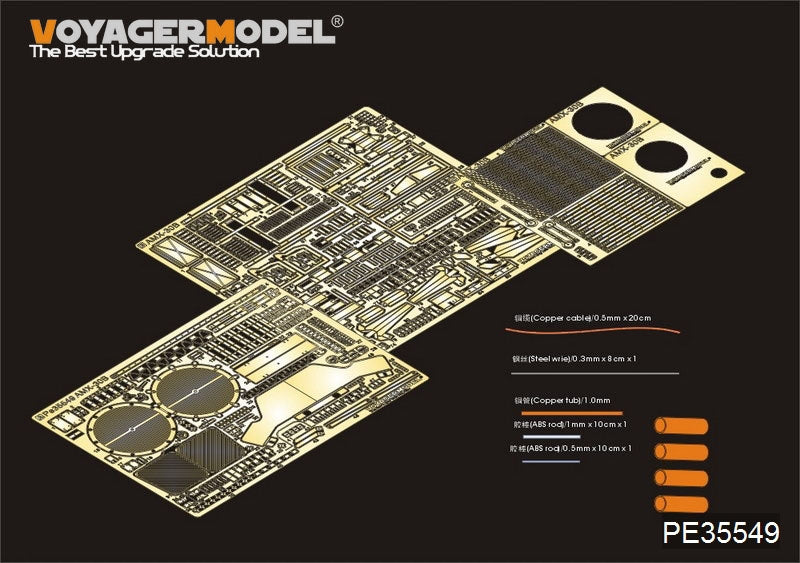 Maquette Voyager PE35549 Char de combat principal français moderne AMX-30B (modèle de base) pour MENG TS-003 à l&amp;#39;échelle 1/35