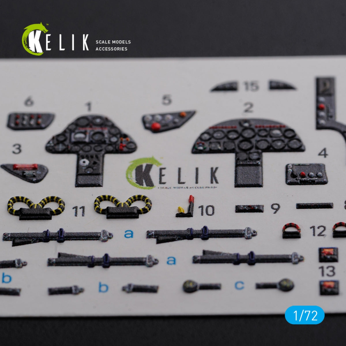 KELIK K72093 Folland Gnat T.1 interior 3D decals for Airfix kit 1/72 – Bild 3