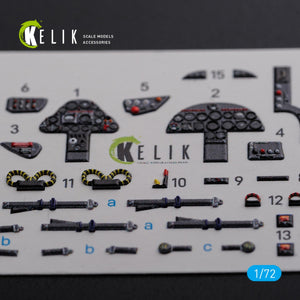 KELIK K72093 Folland Gnat T.1 interior 3D decals for Airfix kit 1/72 – Bild 3
