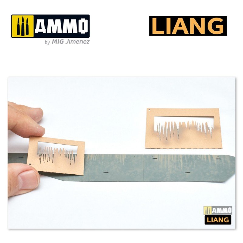 Liang 0002 Streaking &amp;amp; Wet Effects Airbrush Stencils – Bild 4