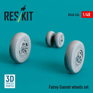 RESKIT RS48-0536 Jeu de roues Fairey Gannet (Imprimé en 3D) 1/48 – image 3