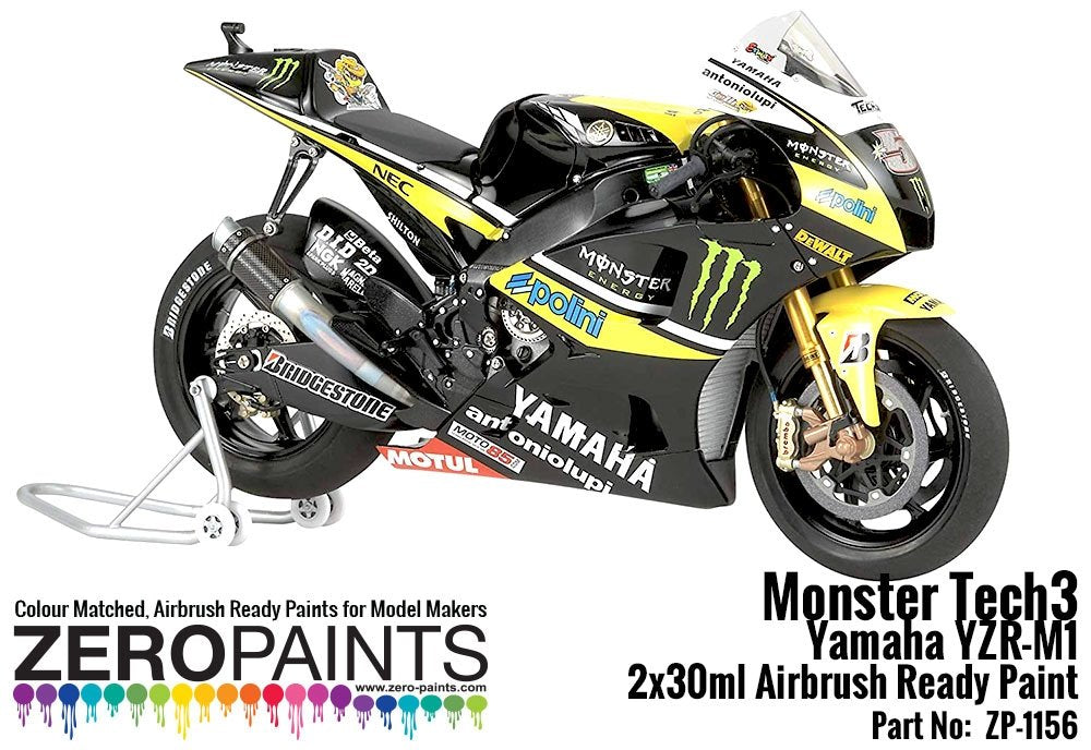 Zero Paints ZP-1156 Monster Tech3 Yamaha YZR-M1 Paint Set 2x30ml – Bild 3