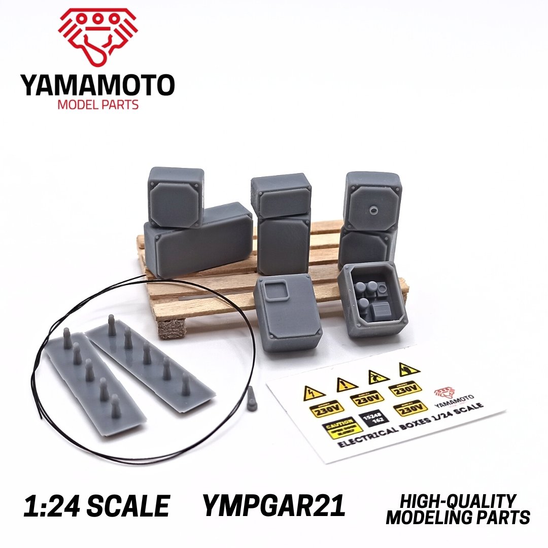 Yamamoto YMPGAR21 Electrical Boxes Kit No.1 1/24 – zdjęcie 2