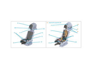 Quinta Studio QR+48068 K-36L (early) ejection seat (for Su-25 aircraft until 2007) (All kits) 1/48 – Bild 9