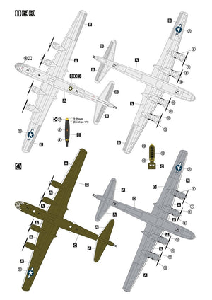 Hobby 2000 72070 B-29 Superfortress (ACADÉMIE + CARTOGRAPHIE + MASQUES) 1/72 – image 4