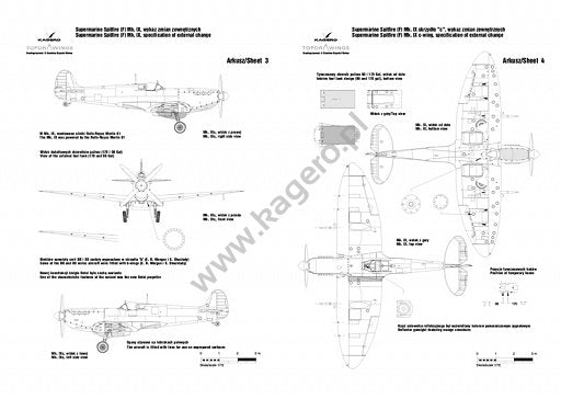 Kagero 7029 Supermarine Spitfire Mk. IX/XVI and other EN/PL – immagine 3