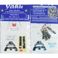 Yahu YMA4863 Fw-190A-3 Instrument Panel for Eduard kits 1/48