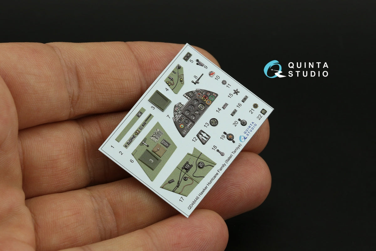 Quinta Studio QD48446 Hurricane family 3D-Printed coloured Interior on decal paper (Italeri/Tamiya) 1/48 – immagine 4