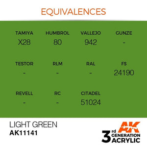 AK Interactive AK11141 LIGHT GREEN – STANDARD 17ml – immagine 3