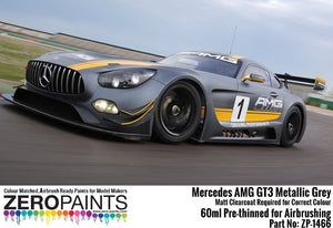 Zero Paints ZP-1466 Mercedes AMG GT3 Metallic Grey (Matt) Paint 60ml – Bild 2