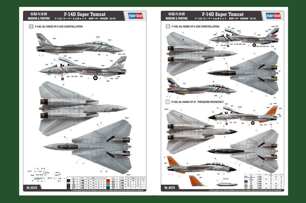 Hobby Boss 80278 F-14d Super Tomcat 1/72 – image 3
