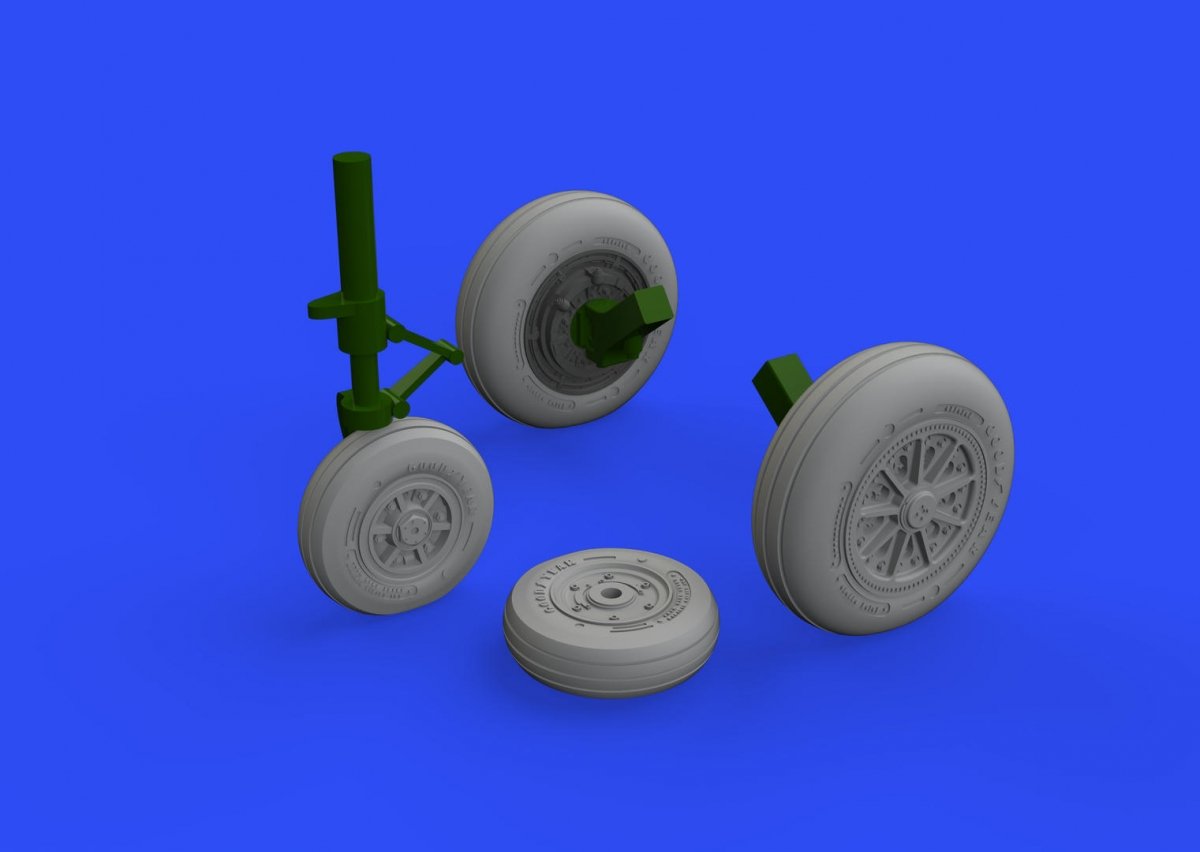 Eduard 648524 F-104 wheels late 1/48 KINETIC MODEL – immagine 2