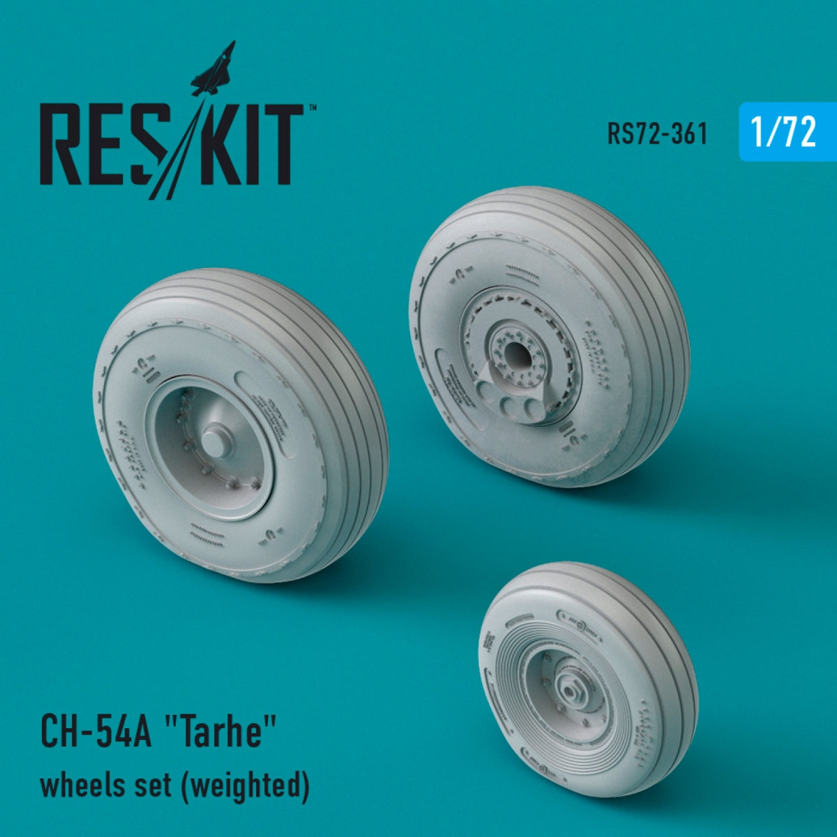 RESKIT RS72-0361 CH-54A « TARHE » JEU DE ROUES (LESTÉ) 1/72