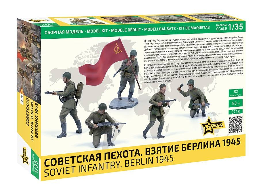Zvezda 3718 Soviet Infantry. Berlin 1945 1/35 – immagine 2