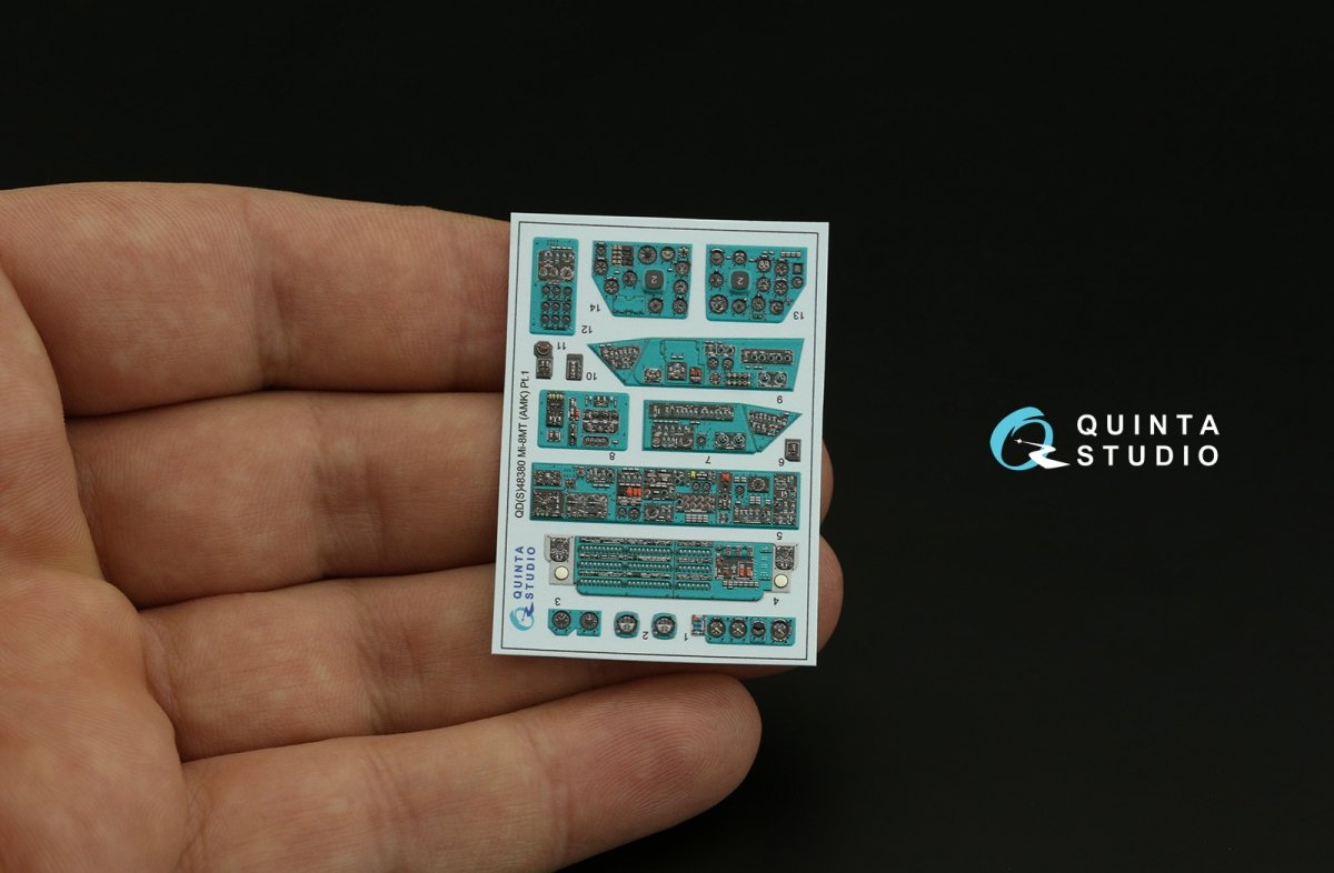 Quinta Studio QDS-48380 Mi-8MT 3D-Printed &amp;amp; coloured Interior on decal paper (AMK) (Small version) 1/48 – Bild 5